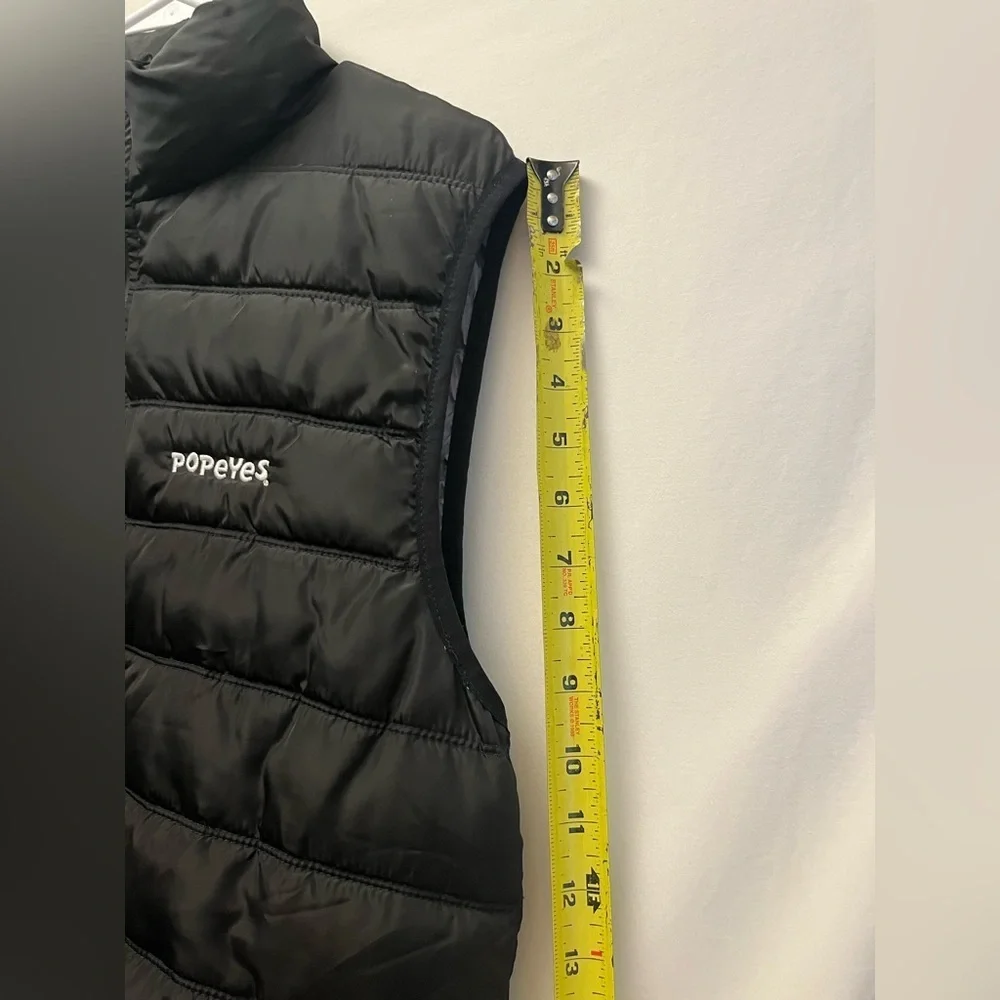 Elevate Men's Mercer POPEYES Logo Insulated Black Puffer Zippered Vest Small